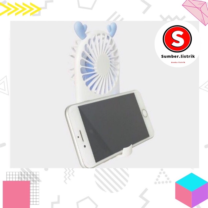 Kipas Angin Mini Portable Karakter Lucu Dan Unik / Rechargeable Fan Make Up Murah