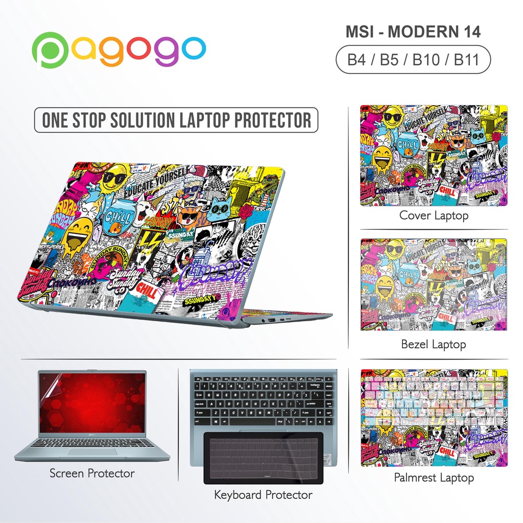 Screen Guard Skin Keyboard Protector Garskin Stiker Laptop Msi Modern 14 B11M B11ML B11MU B11MO B11M