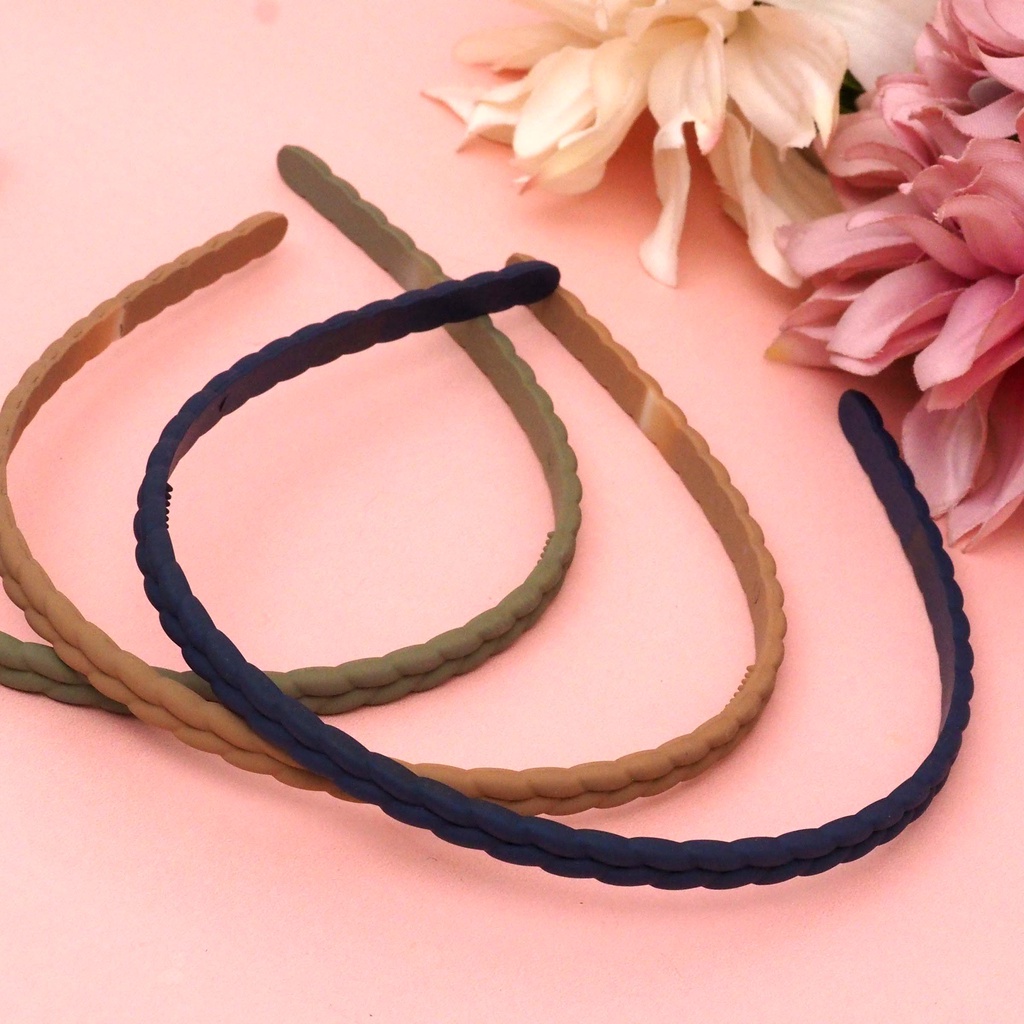 Bando Korea Motif Kepang Doff Warna Matte Headband Aksesoris Rambut Wanita Murah