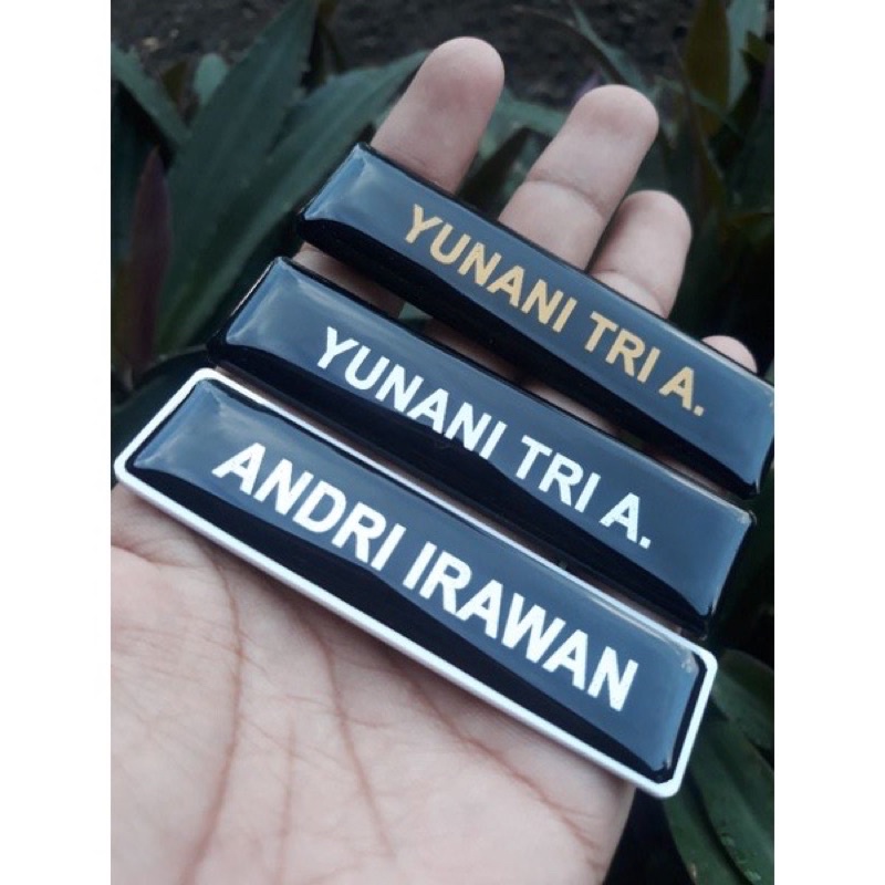 PAPAN nama dada akrilik resin/ PAPAN NAMA MAKASSAR / Name tag/nama dada/nametag/papan nama dada