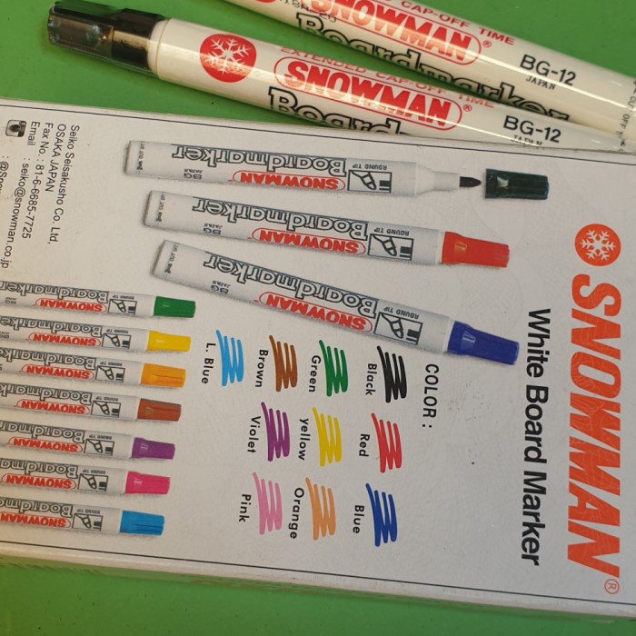 

spidol snowman bg 12 whiteboard - Biru