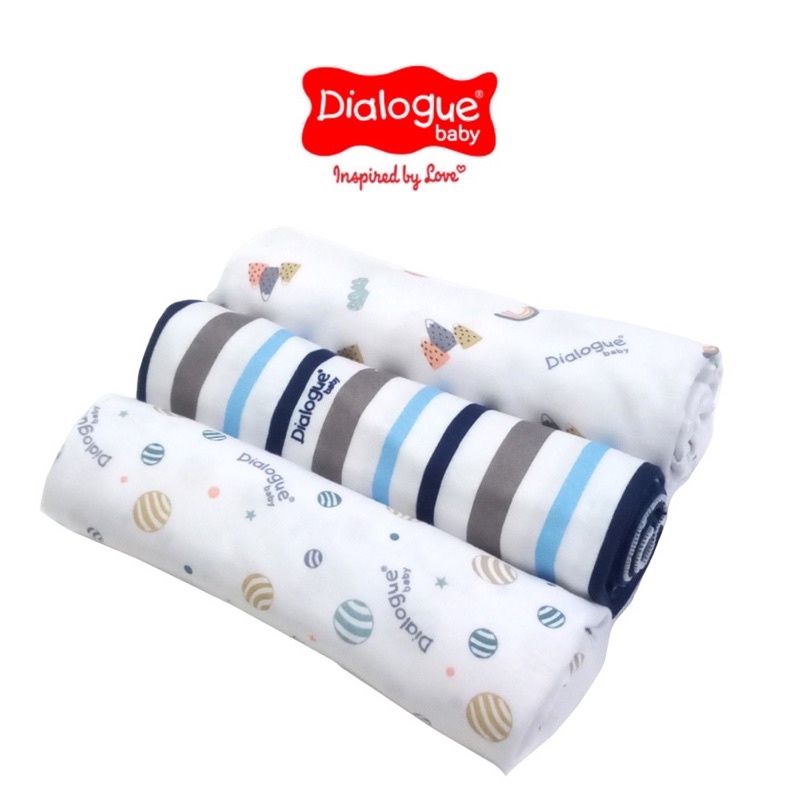 Dialogue Bedong Bayi DLB4232 Selimut Bayi Blanket Baby Newborn Halus Lembut Alas Tidur Bayi