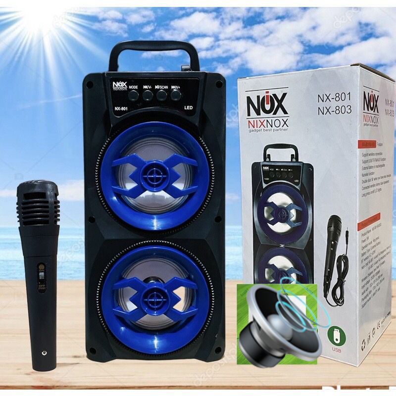 SPEAKER BLUETOOTH KARAOKE NIXNOX NX-801 PLUS MICROPHONE SPEAKER SUPERBASS#speaker#speakerbluetooth#speakerbluetoothmurah