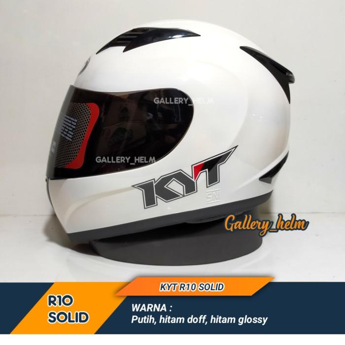 HELM KYT R10 PUTIH SOLID | HELM KYT FULL FACE