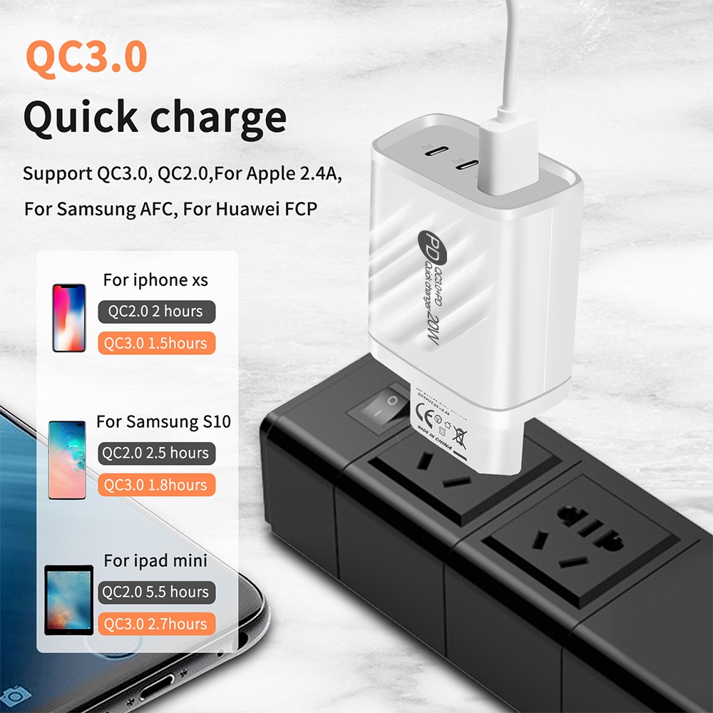 Pd Adapter Charger 45 USB Tipe c 3.0 Quick Charging Untuk Iphone 14 13 Pro Android