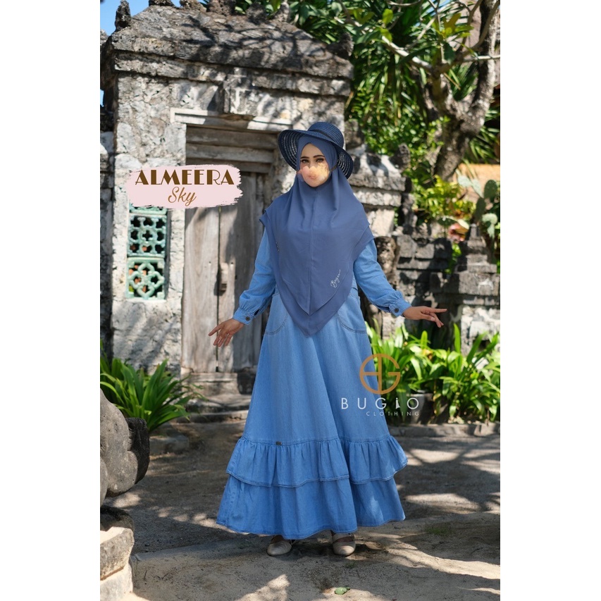 saffashion - Bugio Clothing Almeera Dress Denim Gamis Jeans