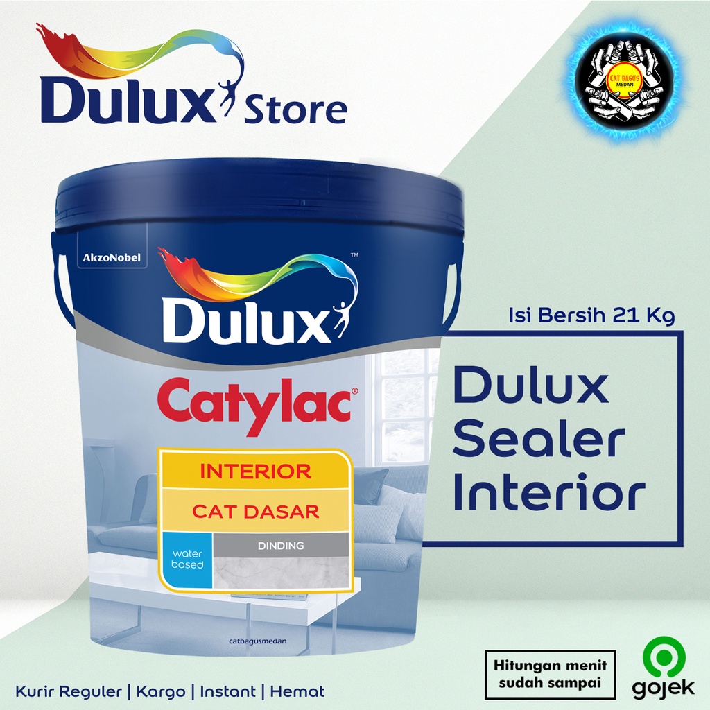 SEALER CAT DASAR DULUX CATYLAC INTERIOR 21 KG / ALKALI SEALER 25 KG / CAT AIR DINDING SILER TEMBOK A