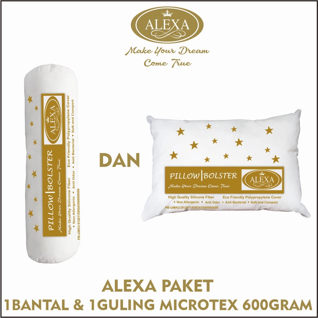 ALEXA Paket Bantal Guling Hotel Microtex 600Gram
