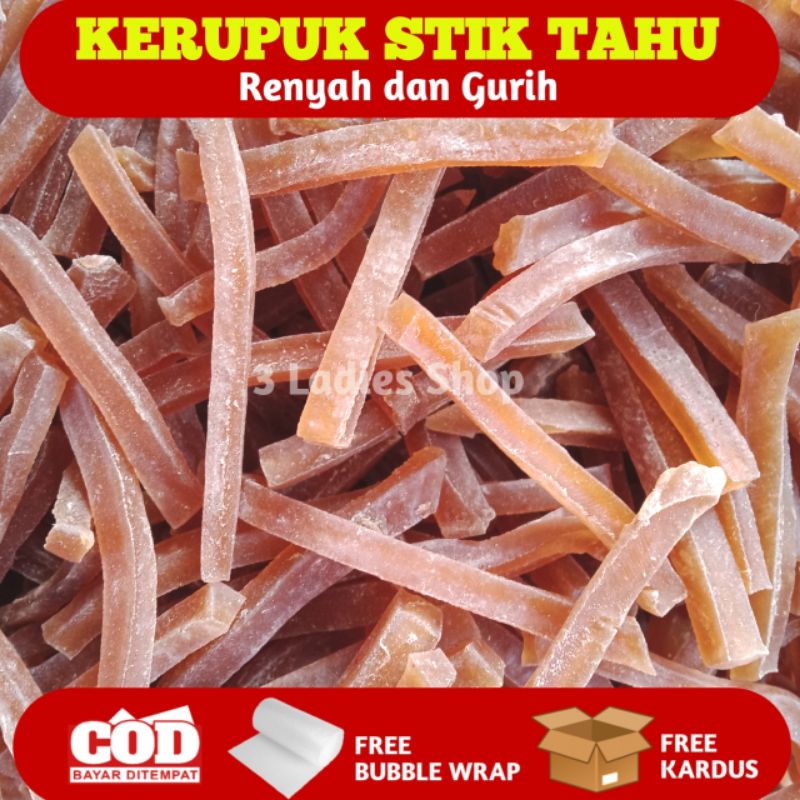 

Kerupuk Tahu / Kerupuk Stik Tahu / Kerupuk Stick Tahu / Kerupuk Tahu Panjang Kemasan 250 Gram