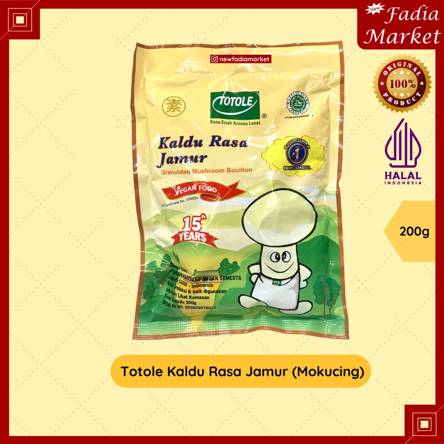 

Totole Kaldu Bumbu Masak Rasa Jamur (Mokucing) 200g