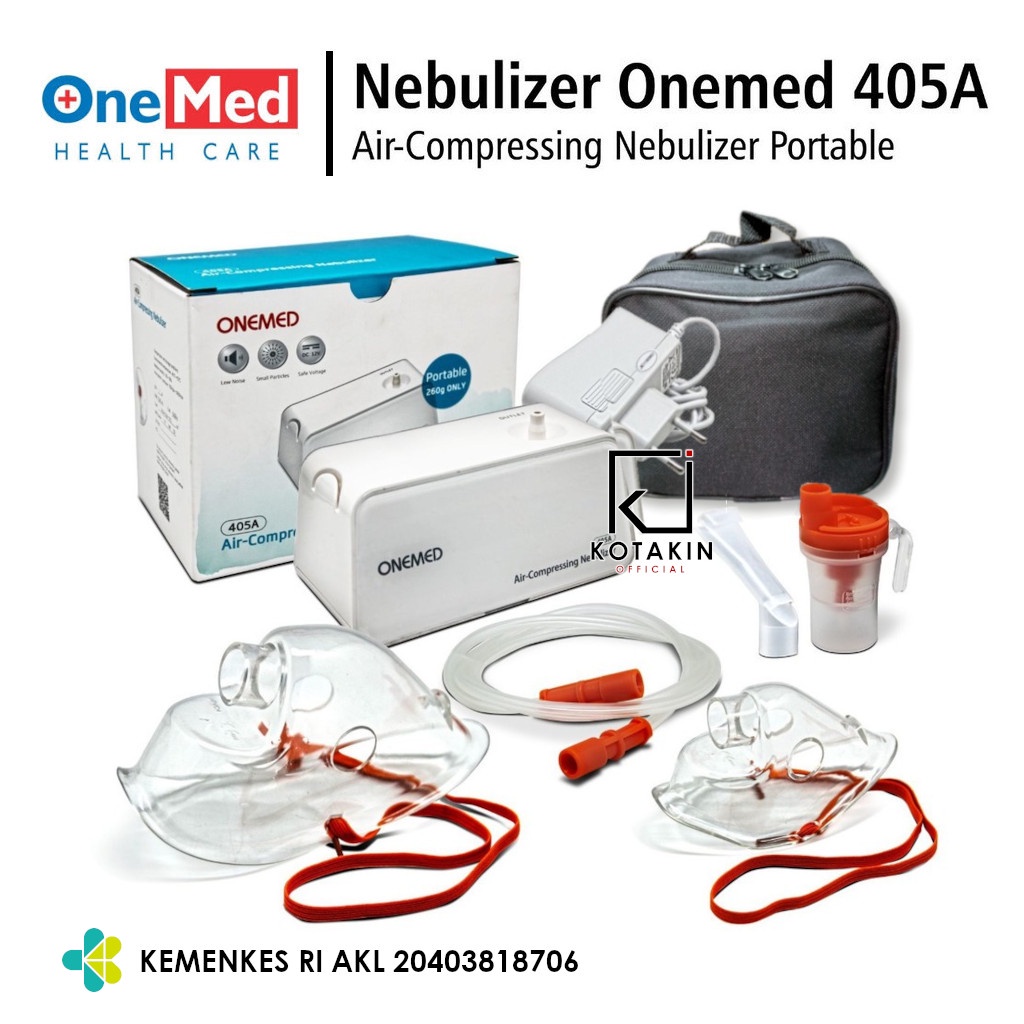 Nebulizer Onemed Compressor 405A Portable - Alat Uap Terapi Pernafasan