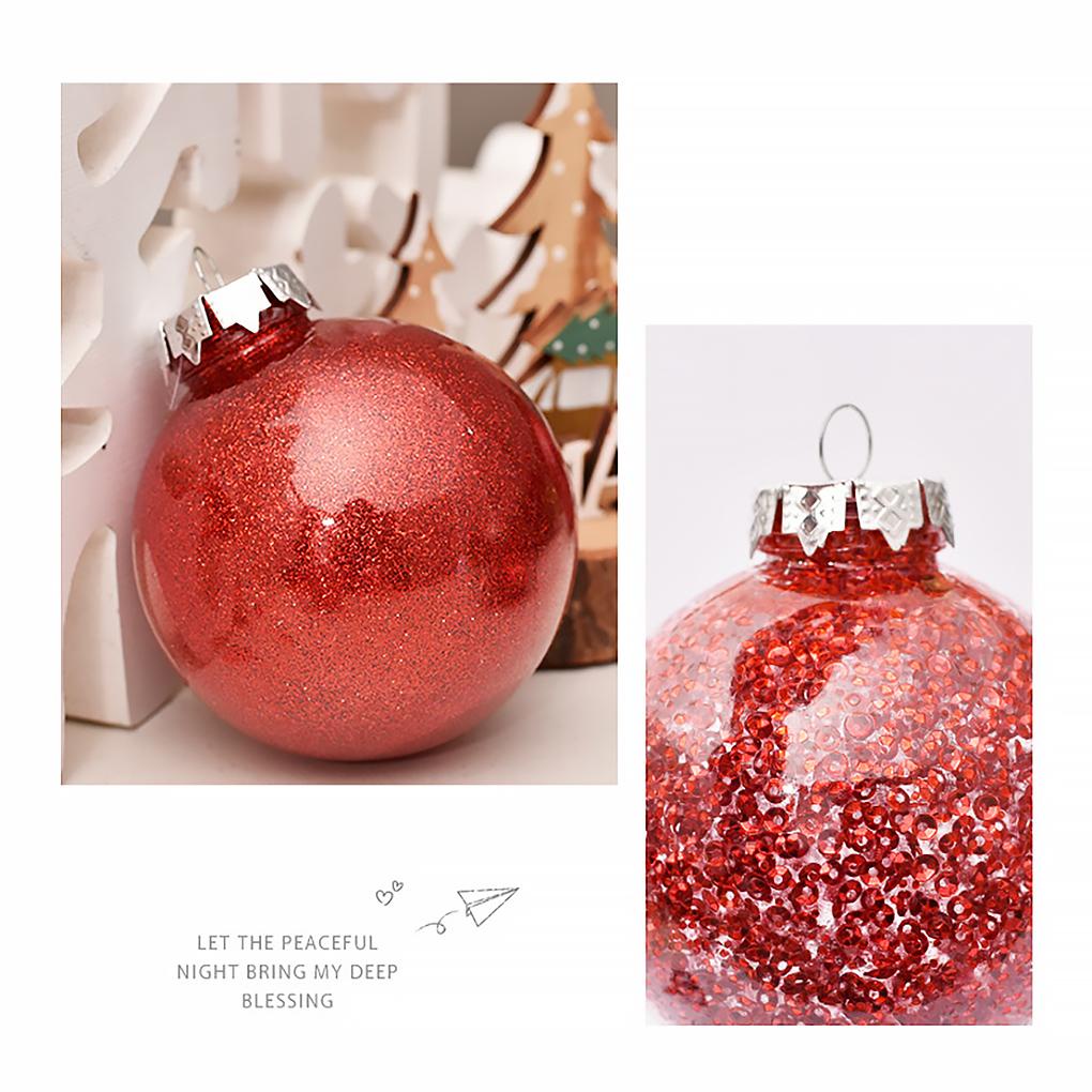 30pcs Ornamen Bola Baubles Glitter Terang Untuk Dekorasi Pohon Natal (House20