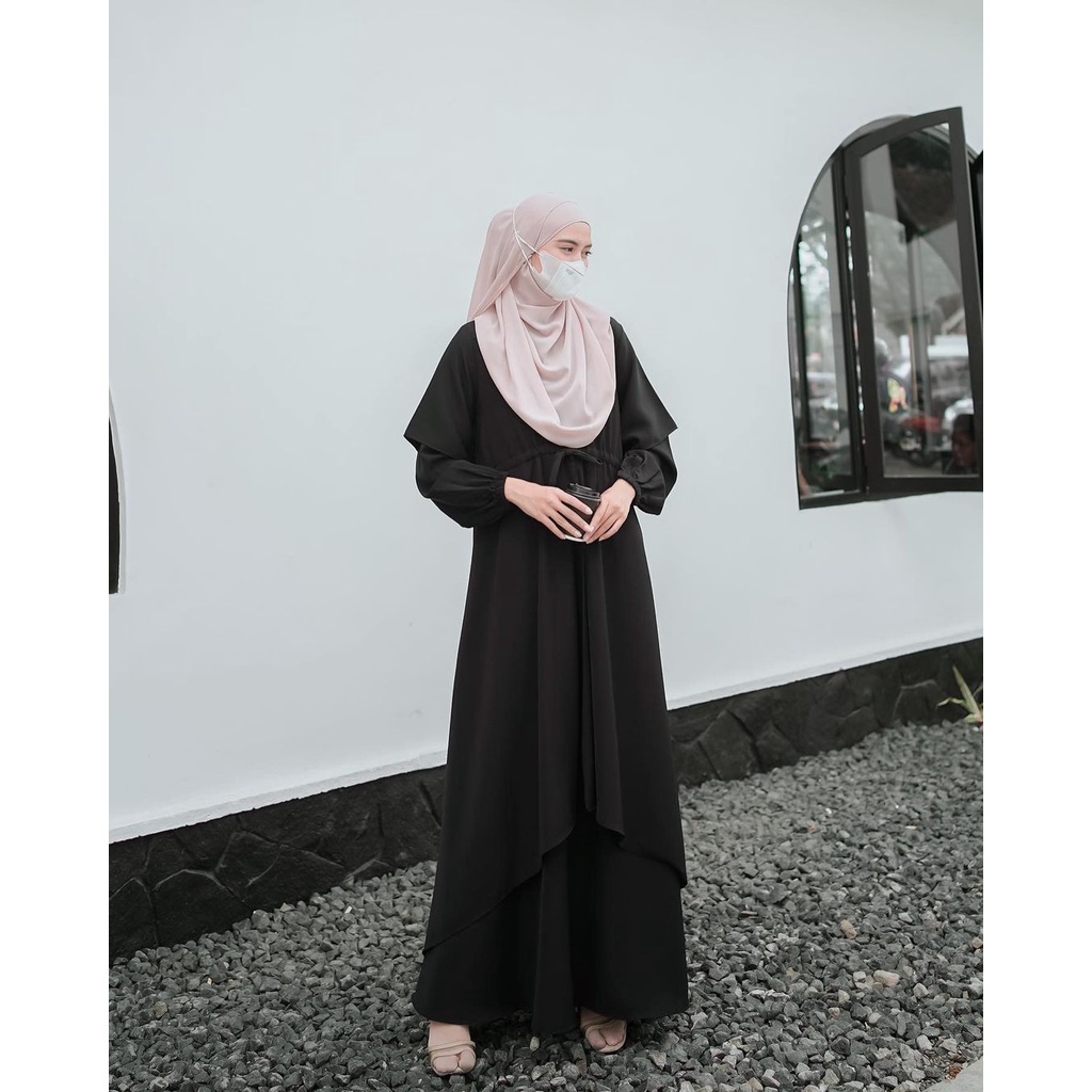 DAVINA DRESS SIZE S-M,L-XL TERBARU BAHAN SHAKILA WOOLPEACH PAKAIAN GAMIS TERLARIS MUSLIM WANITA BY ZENIC ID BISA COD ka