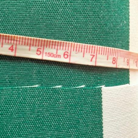 Kain Kanvas Motif Salur Besar / Stripe Besar - Hijau