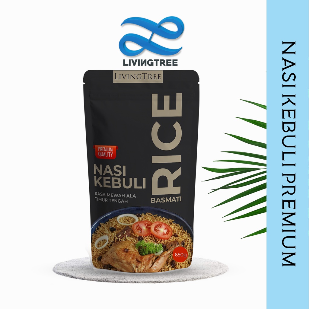 1kg Nasi Kebuli Instan LivingTree 1000gr (10-12 Porsi) Beras Bumbu Kebuli | Bumbu Nasi Kebuli INSTAN Beras Basmati