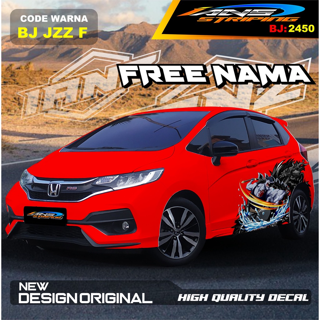 DECAL STICKER MOBIL HONDA JAZZ / VARIASI STICKER MOBIL BODY SAMPING BRIO AGYA AYLA / DECAL STIKER MOBIL ALL TYPE / STIKER MOBIL