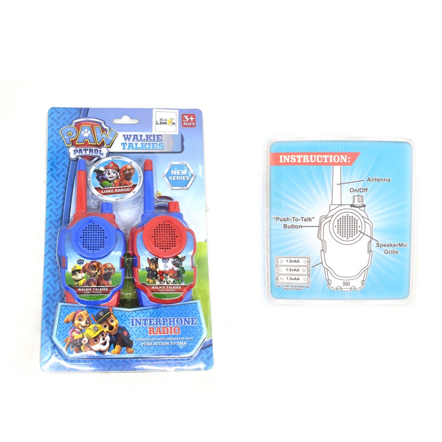 Mainan Anak Baterry Operated Superhero Walkie-Talkie Phone (Battery Not Included)