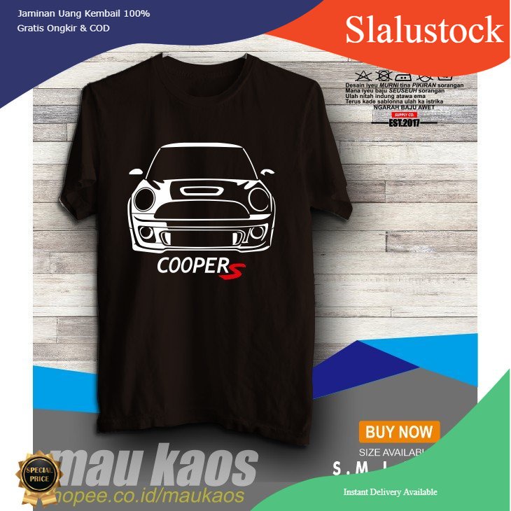 Slalustock Kaos Mobil Mini Cooper S Kaos Otomotif