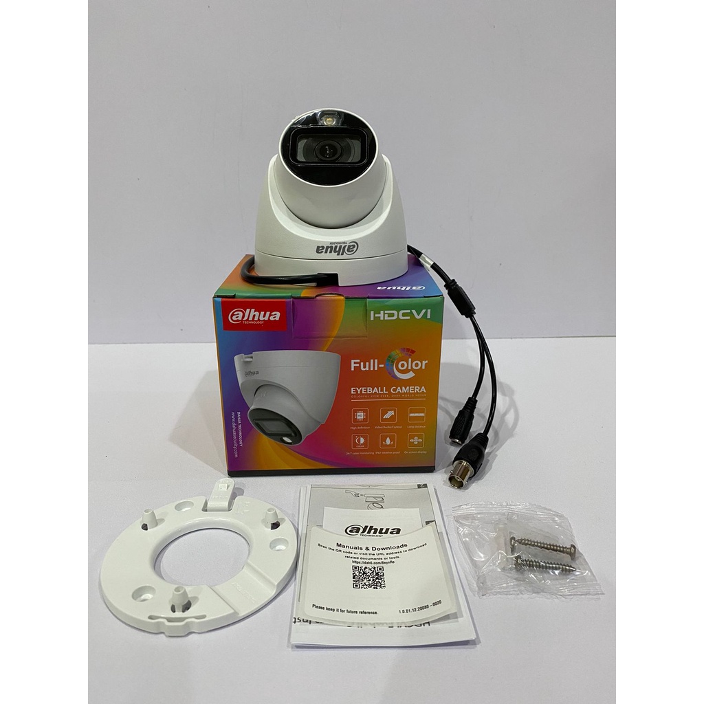 Paket CCTV DAHUA 4 Channel Kamera 4CH FULL COLOR 2MP Colorvu  Lengkap