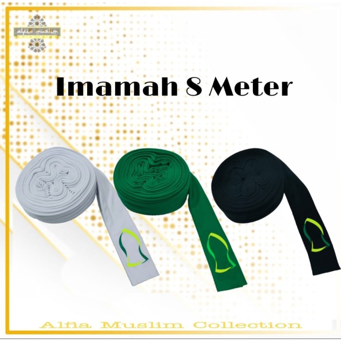 Sorban Sorban Imamah Sorban Rida 8 Meter - HITAM8meter(M9G9) Sorban Yaman BISA COD Sorban Arab Sorba