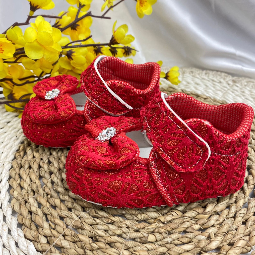 [TAMAN SEPATUKU] Sepatu Anak Prewalker Sepatu Baby Bayi Anak Belajar Jalan 0-12 Bulan Sepatu Bayi Murah Brokat Sepatu Bayi Pita Brokat Sepatu Anak Bayi Sepatu Pita Anak Perempuan Sepatu Bayi Perempuan Sepatu Anak Perempuan CPX07