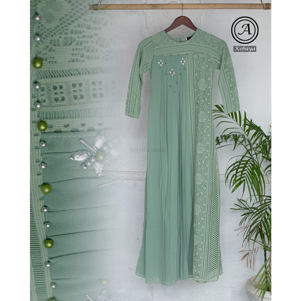 Relpict kebaya gamis anak.//gamis brukat anak//gamis anak pesta//gamis anak modern