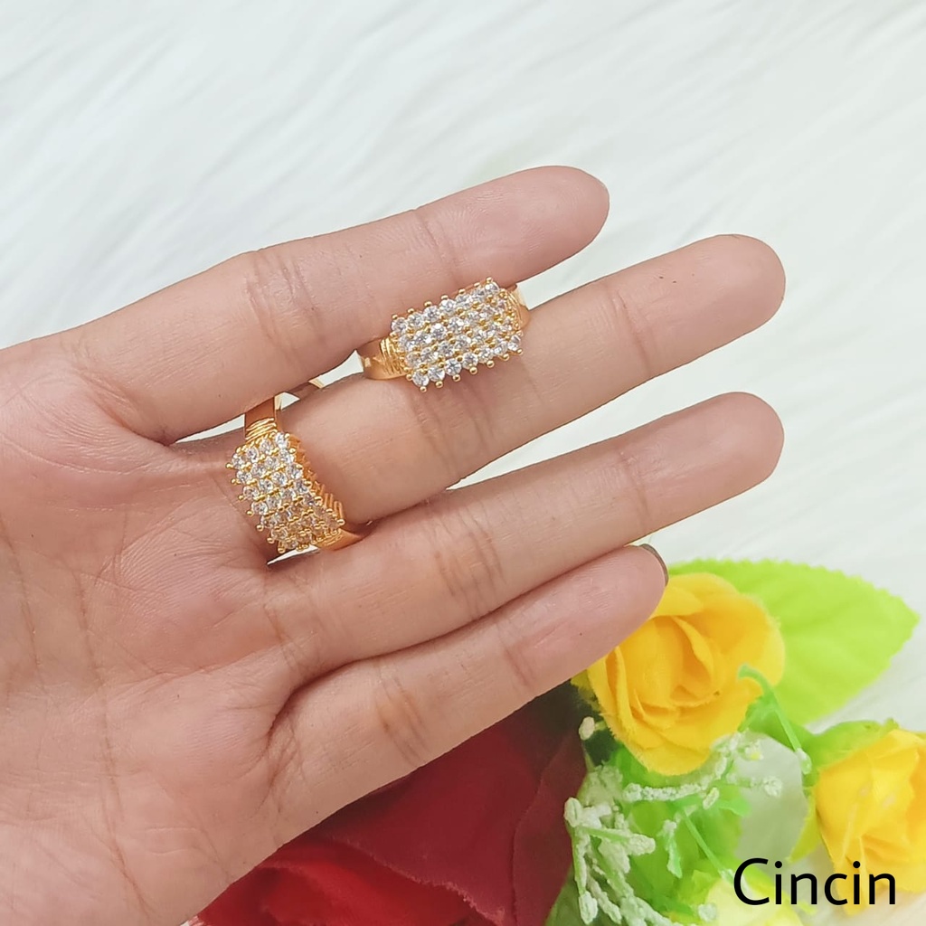 set perhiasan wanita titanium anti karat