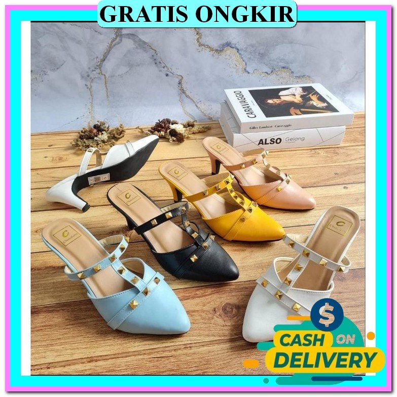 Sendal Heels Wanita Terbaru Kekinian 2022 Sandal Kondangan Ibu Ibu Hils Kerja Wisuda Bisa Cod Sendal