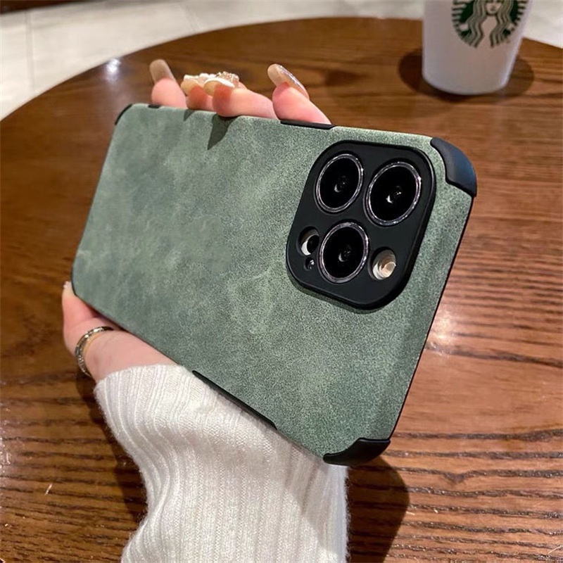 Soft Case Bahan Suede Tahan Banting Untuk iPhone 12 11 Pro X XS MAX XR 7 8 Plus