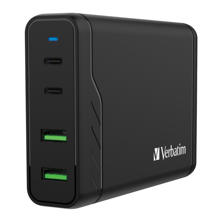 Charger Verbatim 66402 4Port (2 USB-C PD + 2 USB A QC 3.0)100W Black