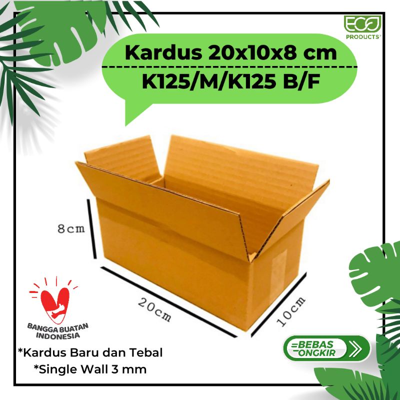 

Kardus / Kotak / Karton box / Dus packing 20x10x8 cm Polos dan Tebal Termurah