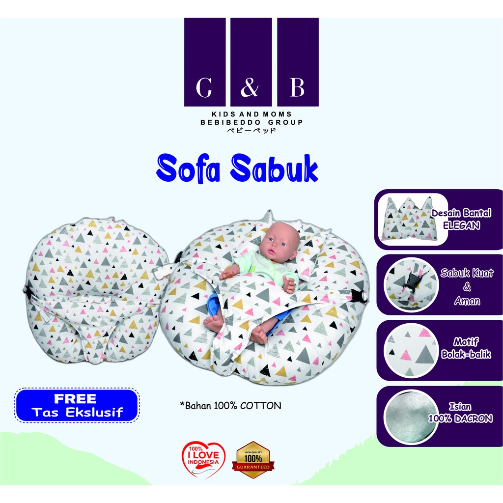 PREMIUM KASUR BAYI MULTIFUNGSI SOFA BAYI DENGAN GESPER SAFETY BELT PREMIUM TEBAL FREE BANTAL PEYANG CROWN