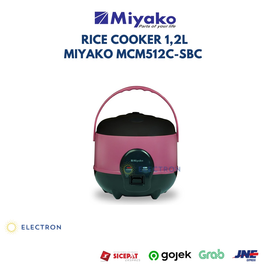 Rice Cooker 1.2 Liter Miyako MCM512 C SBC MCM 512 1.2L Pink Rose Gold
