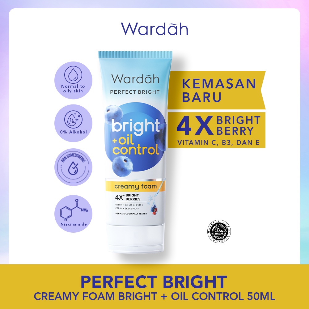 ★ BB ★ WARDAH Perfect Brightening Creamy Foam Brightening Oil Control 60ml