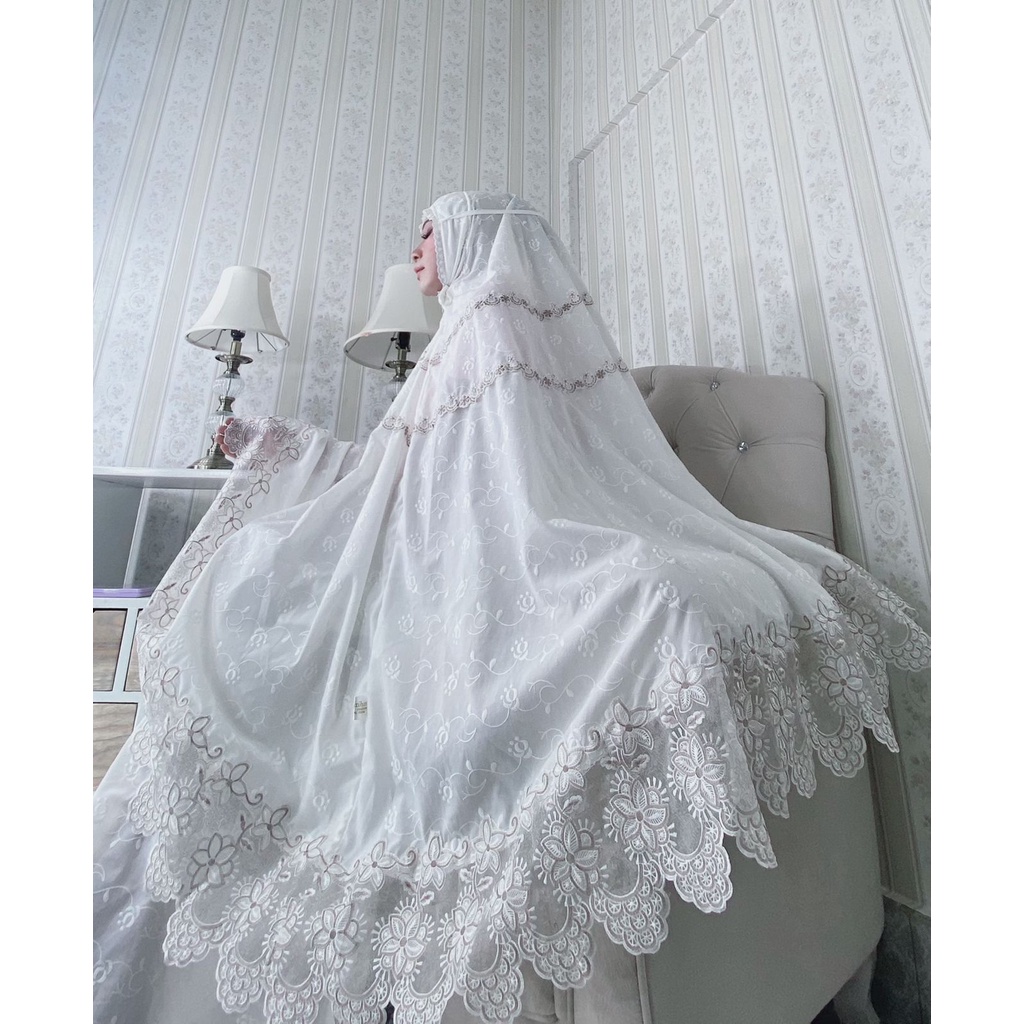 Mukena Katun Paris Brukat Premium / Mukena Dewasa / Mukena Premium / Mukena Cantik / Mukena Mewah