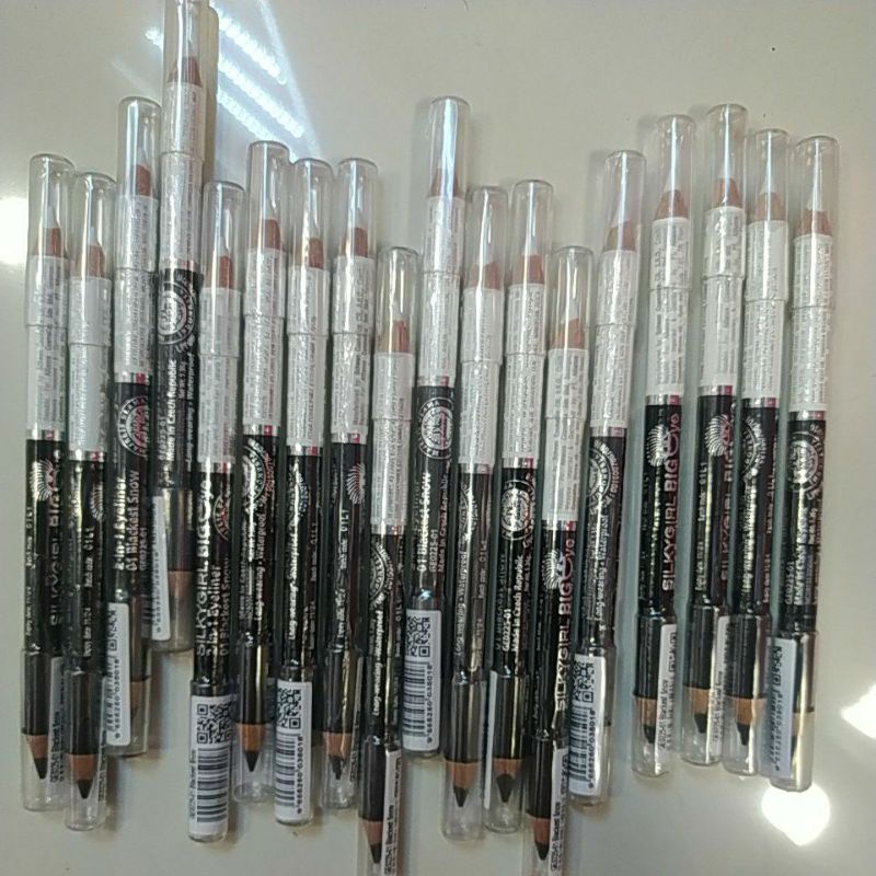 Silkygirl big eye 2in1 eyeliner pensil hitam putih