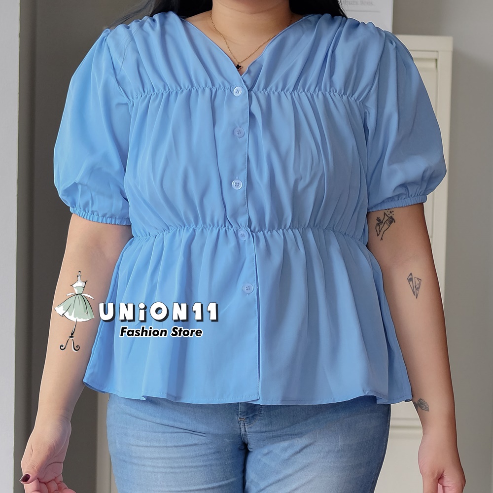 UNION11 - ATASAN JUMBO WANITA LD 120 / BAJU JUMBO WANITA / BAJU KERJA WANITA BIGSIZE / BLOUSE JUMBO WANITA / ATASAN JUMBO XXXL WANITA ZERIN