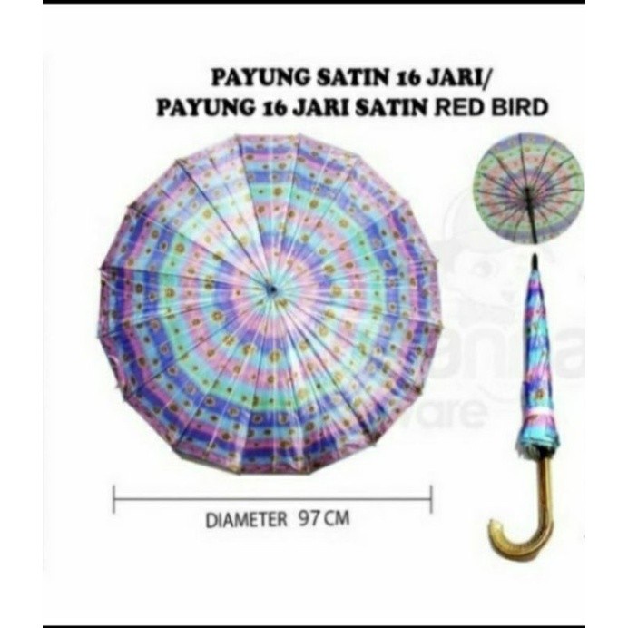 [PROMO] Payung Murah 16Jari / Nagoya Rangka Saten Motif Random