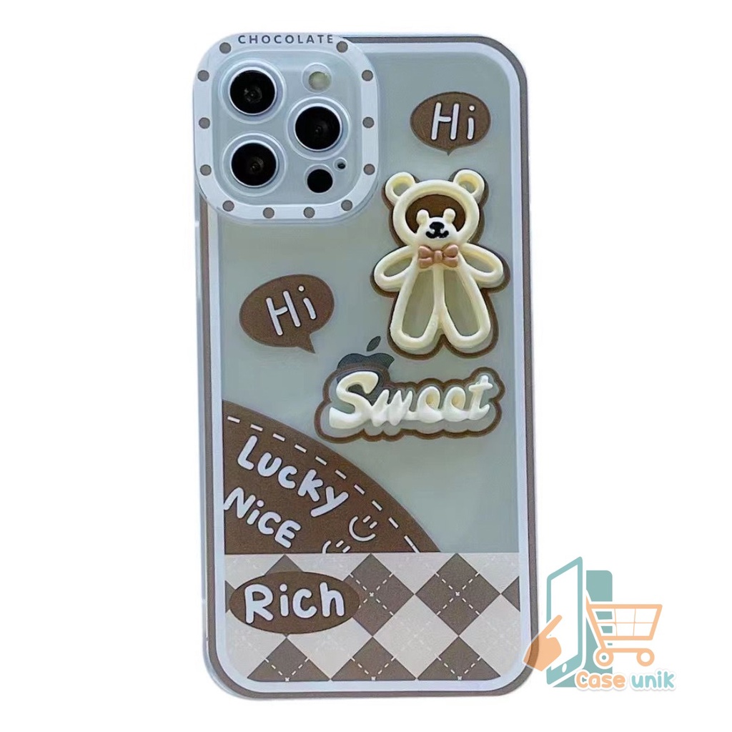 SS111 SOFTCASE 3D BEAR IPHONE 6 6S 7 8 6+ 7+ 8+ X XS MAX XR CS4804