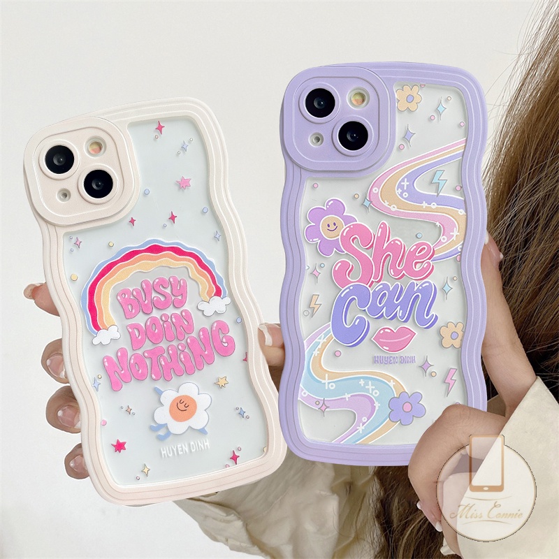 Casing Softcase TPU iPhone 11 7 8 6 6s Plus 14 Plus XR 12 13 11 Pro MAX 14 Pro MAX X XS MAX SE 2020 Aksen Tulisan Inggris