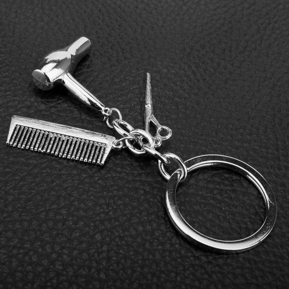 Lanfy Gantungan Kunci Dresser Stylist Sisir Gunting Fashion Charm Scissor