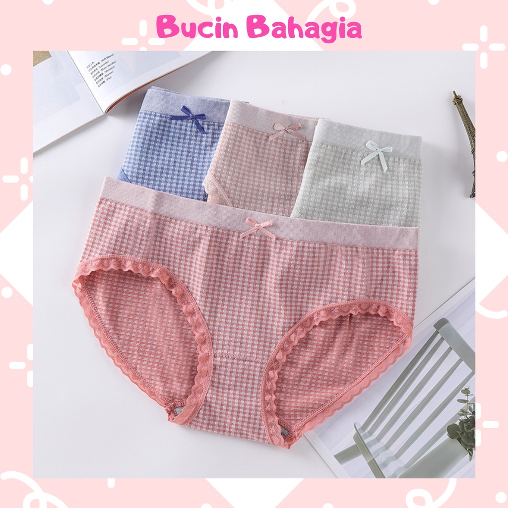 Celana Dalam Wanita SEXY Import Kotak-kotak CD39