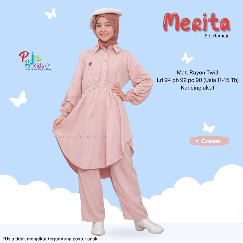 BAJU MUSLIM ANAK / SETELAN MUSLIM TUNIK ANAK PEREMPUAN CEWEK TANGGUNG / SET TUNIK