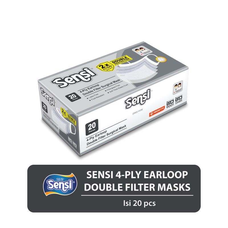 Masker Sensi Earloop 4Ply Surgical Mask