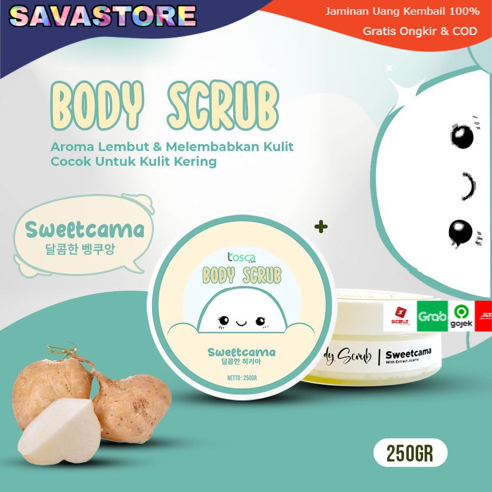 BODY SCRUB TOSCA PERAWATAN TUBUH - PENCERAH PELEMBAB KULIT KERING