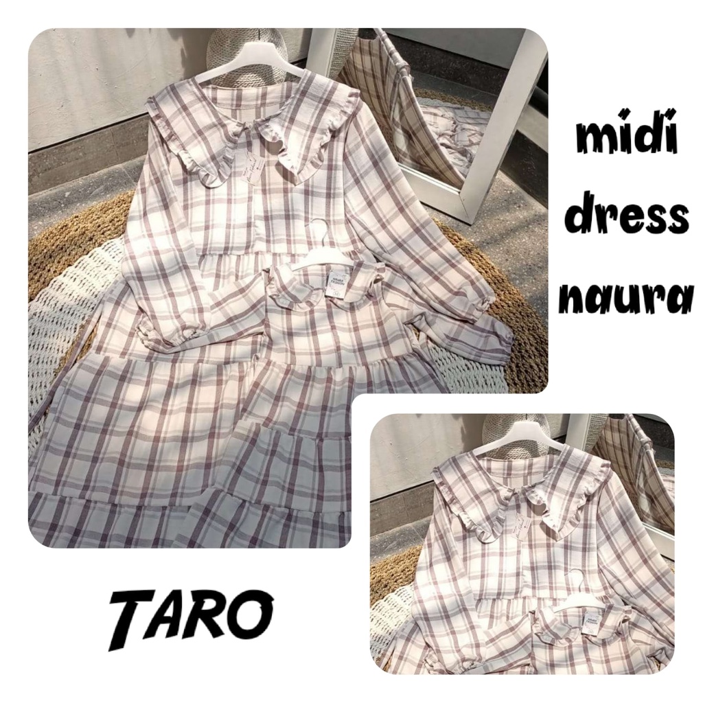 midi dress crincle ibu dan anak usia 3-6th / gamis remaja tanggung