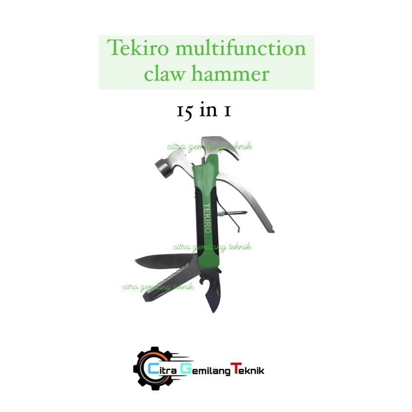 Tekiro multifunction claw hammer/ palu kambing lipat multifungsi