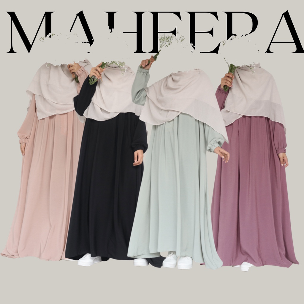 MAHEERA ABAYA CRINCLE POLOS BUSUI FRIENDLY