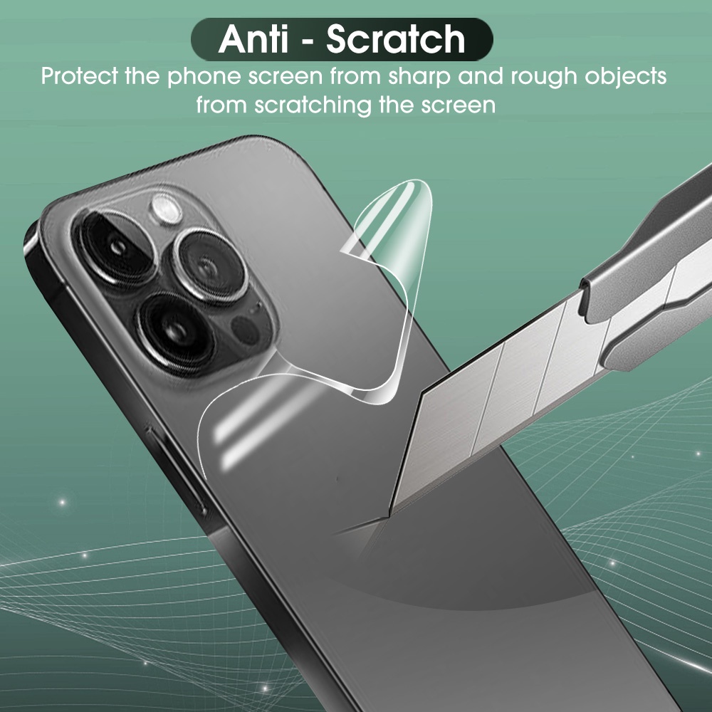 Film Hydrogel Pelindung Layar Belakang Handphone Transparan Ultra Tipis Anti Gores Untuk iPhone 14 / 14pro / 14plus / 14pro Max