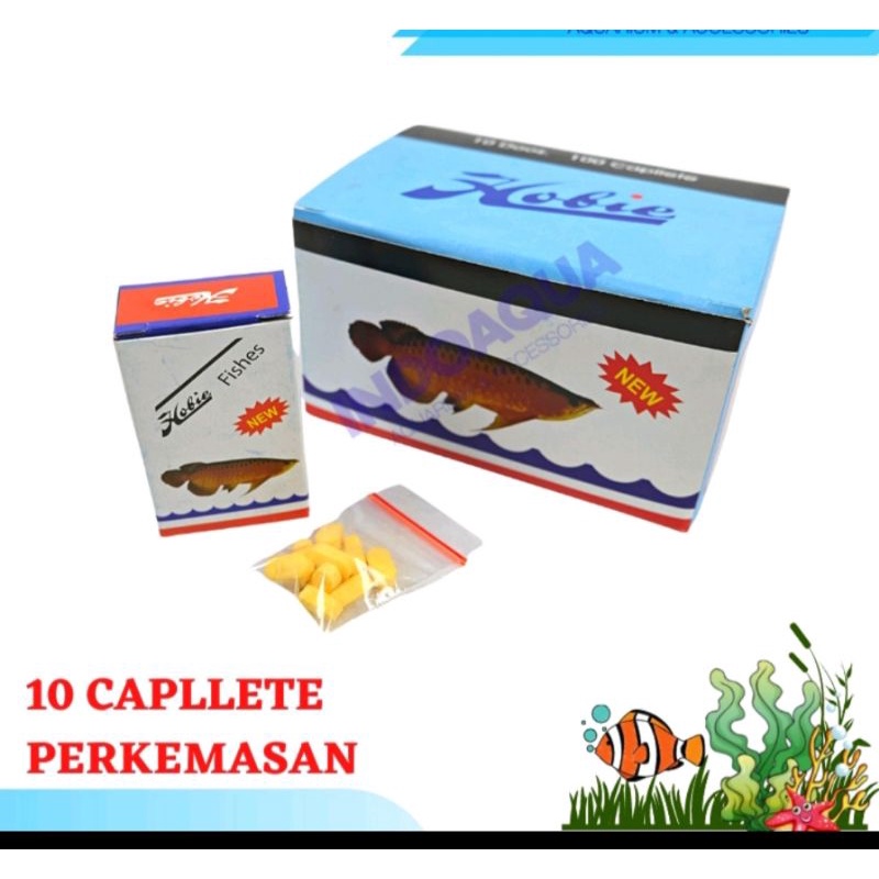 Hobie / Hobies Fish multivitamin ikan arwana isi 10 kaplet